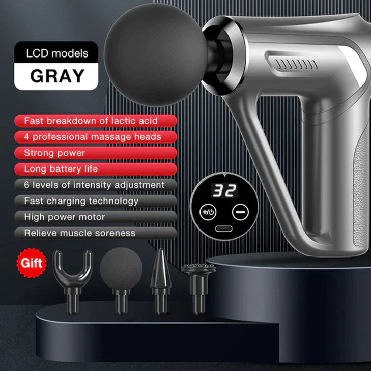 SITUOFUN Massage Gun 32 Levels Deep Tissue Neck Body Back Muscle Sport Electric Pistol Massager Exercise Relaxation Pain Relief