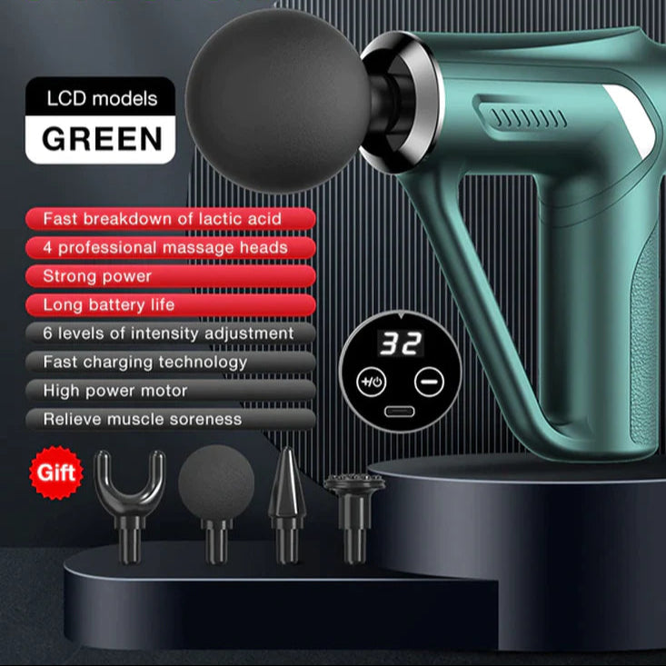 SITUOFUN Massage Gun 32 Levels Deep Tissue Neck Body Back Muscle Sport Electric Pistol Massager Exercise Relaxation Pain Relief