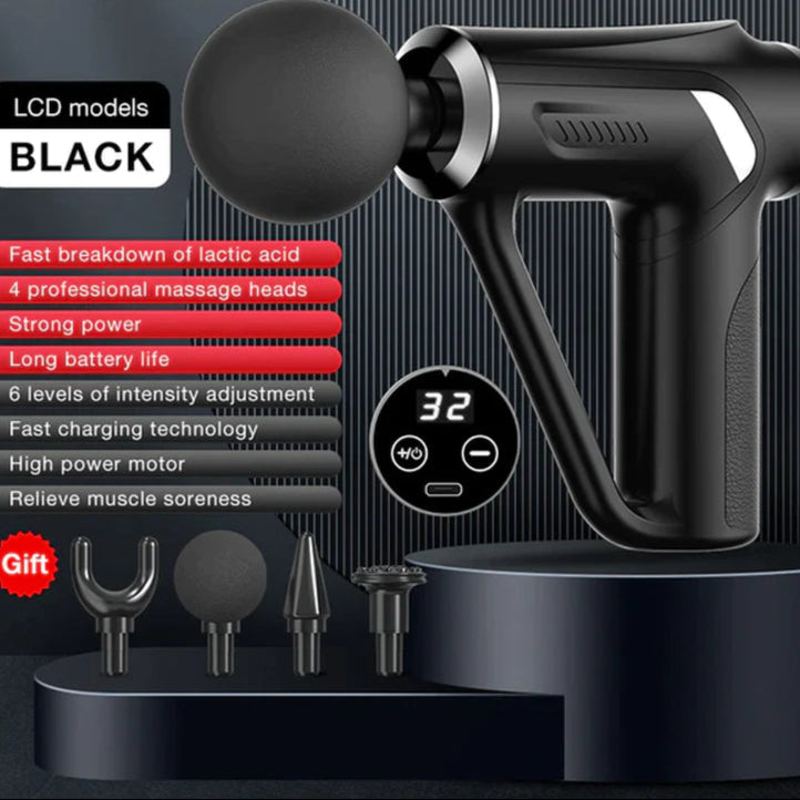 SITUOFUN Massage Gun 32 Levels Deep Tissue Neck Body Back Muscle Sport Electric Pistol Massager Exercise Relaxation Pain Relief